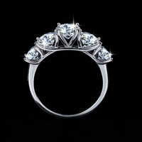 5 pièces D couleur S925 argent Sterling femmes alliance 3.6 Ct VVS Moissanite bague de fiançailles