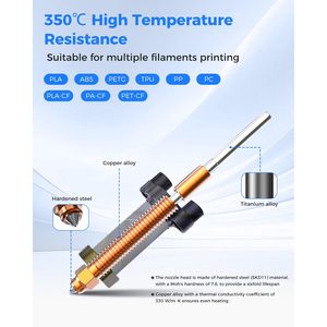 Kit de bloc chauffant en céramique Creality K2 Plus, accessoire d'imprimante 3D résistant aux hautes températures, en métal, Chine - Product Image 3