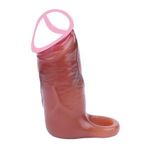 FAAK Ultra-Soft Penis Enlarger für Paare Cock Enlarger Sexspielzeug für Männer Wieder verwendbare Penis ärmel Soft Extender Dildo Kondome - Product Image 3