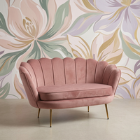 CARLFORD Fauteuil d'appoint de luxe en tissu, design nordique moderne, confortable et élégant, pour salon et hôtel