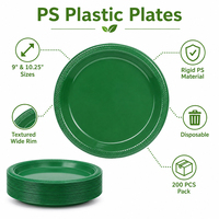 Ecologische huishoudelijke dinerborden van PS, BPA-vrij, ronde plastic schotels voor het serveren van cake, fruit en eten