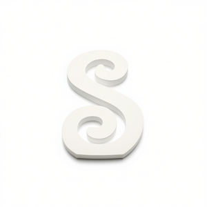 Lettera Decorativa Ilan S 14,5 cm Bianca per Arredamento Casa - Product Image 1