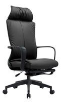 Chaise de bureau en cuir pivotante en cuir de haute qualité et ergonomique Chaise de sieste