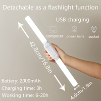 Lampe de table LED portable européenne 3 couleurs, rechargeable, batterie DC, protection des yeux, double tête rotative, lumière de lecture à intensité variable