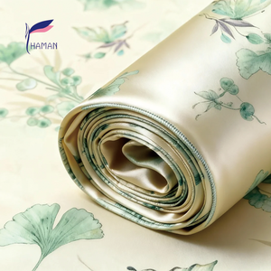 Eco-Friendly Wrinkle Resistant 100% Polyester Sateen <strong>Fabric</strong> Medium Weight <strong>Customizable</strong> <strong>Printed</strong> Patterns for Skirts Dresses Women - Product Image 5