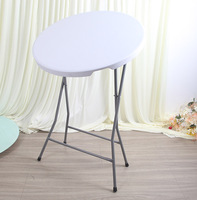Table de cocktail de barre de tréteau de HDPE légère Offre Spéciale cadre extérieur durable en métal avec le design moderne pour des fêtes d'événement