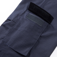 Ensemble Uniforme de Combat et d'Entraînement Tactique ACU Bleu Marine Veste et Pantalon 230g/m² Tissu Ripstop TC 65/35 pour Usage Extérieur