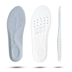 Absorbing Sweat Breathable Pu Soft Comfort Sport Insole Shock Absorbing Massage Foot Pain Relief Sport Insole For Shoe