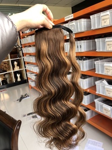 Extensiones de Cabello Humano Remy Virgen Brasileño en Cola de Caballo, Ondas de Agua y Ondas Corporales, con Clip Envolvente - Product Image 2