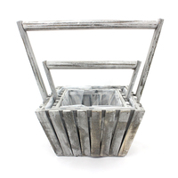 Panier blanc à manche en bois, produits de qualité supérieure, fait à la main, courses pour fruits, coffret cadeau, nouveauté