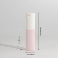 Nouveau design bouteille cylindrique sans air 20ml 30ml emballage cosmétique sérum pour le visage crème pour les yeux lotion de soin de la peau bouteille en plastique avec pompe