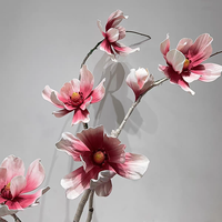 Décoration de vitrine de centre commercial en EVA personnalisée, magnolia géant, fleurs artificielles, vente en gros d'usine
