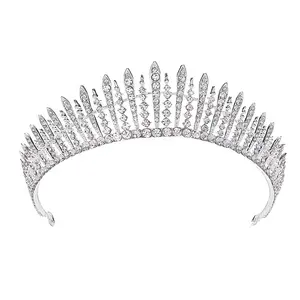 Hot sale Fashion Popular Beauty Pageant Crowns And Rhinestone Alloy Tiaras For Women