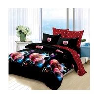 Ensembles de literie en tissu polyester 130GSM 100% housse de couette respectueuse de la peau pour lits simples et doubles à usage domestique
