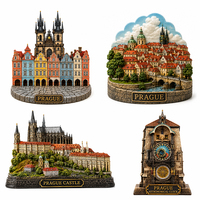 Statue en résine du château de Prague, République tchèque, souvenirs faits à la main, respectueux de l'environnement, figurine, Cathédrale de Saint Vitus, cadeau touristique