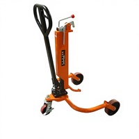 En stock – Nouveau chariot manuel en acier pour fûts d'huile avec roues pivotantes, ouverture de 630 mm pour le chargement/déchargement de fûts – Vente en gros