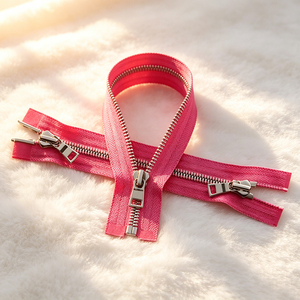 Hot Sale 5# 6# 8# Zinc Alloy Metal <b>Zipper</b> Custom Logo Full Size Options Color Tape Open End Long Chain <b>Zippers</b> for Handbag - Product Image 2
