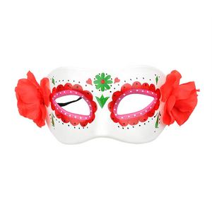 Atacado Dia De Los Muertos Novo Crânio De Açúcar Meia Máscara De Plástico Masquerade Rosto para Crianças Halloween e Ocasiões De Festa - Product Image 5