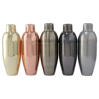 Nouveau produit RTS Shaker de haute qualité 350/500/680ml en acier inoxydable 304, shaker à cocktail en métal, shaker à cocktail américain Cobbler