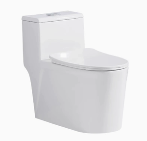 โถสุขภัณฑ์แบบชิ้นเดียว ระบบกดน้ำสองปุ่ม วัสดุเซรามิก คุณภาพสูง - Product Image 1