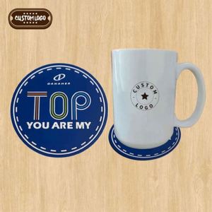 Posavasos de Goma Antideslizantes Sublimados, Posavasos Personalizados para Automóvil, Posavasos Cuadrados de Doble Cara, Posavasos Personalizados para Bar - Product Image 1