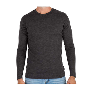 Camiseta de Manga Larga con Cuello Redondo para Hombre, de Alta Calidad, Ajustada, Transpirable, de Algodón Jersey, Reflectante, Informal, Deportiva, 260 g/m² - Product Image 1