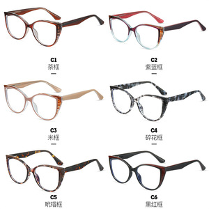 Montura de Gafas Unisex de Acetato TR90 Estilo Ojo de Gato con Protección Anti Luz Azul para Ordenador, Diseño Transfronterizo de Ancho Medio - Product Image 2