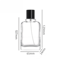 Bouteille d'huile essentielle en verre bouclé de forme de luxe vide au design unique Bouteille d'eau parfumée avec couvercle noir