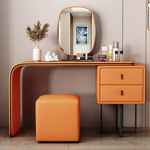 Moderna Toeletta da Camera da Letto per Donna con Mobile Integrato, 2 Cassetti Portaoggetti e Specchio Illuminato - Product Image 3