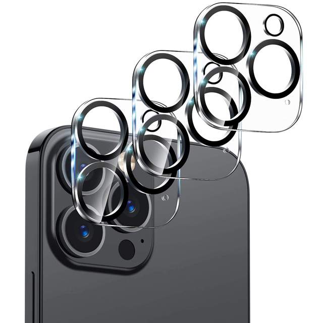 Dzcolors Clear High Quality Full Glue Tempered Glass for Iphone 11 12 13 14 15 Pro Max Camera Lens Protector