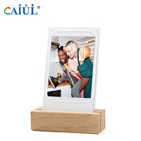 Cadre photo Instax Mini lumineux en acrylique avec support en contreplaqué LED, cadres en plastique pour afficher les souvenirs, cadeau personnalisé pour événements