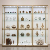 Vitrina de Exhibición de Aluminio y Vidrio Templado, de Pie, Multicapa, para Joyería, Cosméticos, Artesanías, con Cerradura, para Boutique y Tienda Minorista
