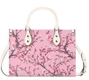 Bolso de cuero PU con patrón de flor de cerezo para mujer POD Dropship Luxury Lady Tote Bag - Product Image 1