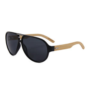 Gafas de Sol de Bambú para Hombre, Montura Grande, Lentes Negras de PC, 100% Protección UV, Protección Solar, Pesca, Conducción, Salidas - Product Image 3