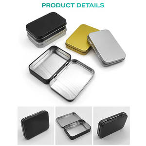 Caja Metálica Rectangular para Bálsamo Limpiador, Caja de Embalaje Cosmético Vacía con Tapa con Bisagra, Caja con Bisagra para Dulces - Product Image 5