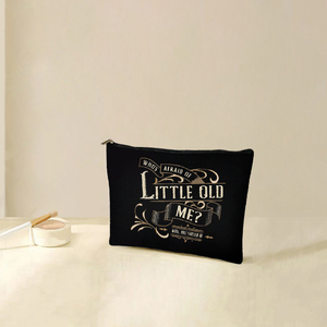 Sac de maquillage personnalisé avec motif « Who's Afraid of Little Old Me », sac de rangement de voyage pour articles de toilette, pochette cosmétique pour enterrement de vie de jeune fille - Product Image 1