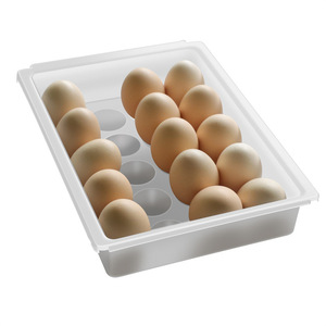 Egg Rack 20 Compartment Storage <b>Box</b> Food Storage <b>Container</b> Household Kitchen Organizer No Lid Solid Color JDTJ - Product Image 2