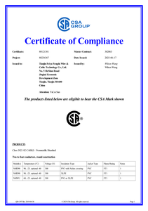 फेंगडा nmd90 कॉपर एल्यूमीनियम कंडक्टर गैर धातु शीट केबल 300v csa विद्युत केबल - Product Image 2