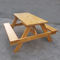 Juego de mesa y silla de pícnic de gran oferta, juego de comedor al aire libre de madera maciza de teca, estilo rústico para proyectos de Villa Resort Hotel