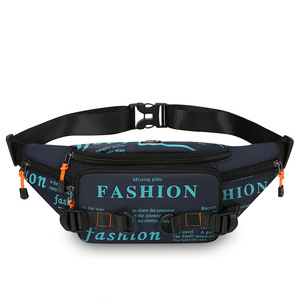 Sac de poitrine à la mode pour hommes, sac de taille en nylon à motif de lettres, sac à bandoulière pour tenues de tous les jours, style sport et voyage - Product Image 4