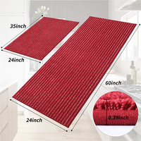 Tapis de cuisine modernes en polyester tufté, 2 pièces, lavables, antidérapants, absorbants, pour la cuisine