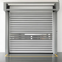 Porte spirale en alliage d'aluminium à haute vitesse thermique personnalisée avec résistance au vent classe 11-12 pour bâtiment industriel