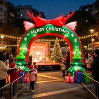 Installations d'éclairage d'arche de Noël et de lanternes festives pour parcs à thème et attractions touristiques