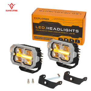 Cobertura de punto ciego 3,5 "Dynamic Led Headlamp Car Bumper Mount Anti-Rain Fog Driving Luces auxiliares con sistema de circulación diurna - Product Image 1