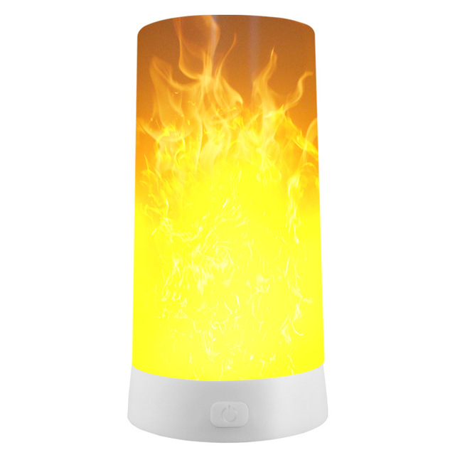 Flame Table Lamp With Remote Control USB Rechargeable Festival Party LED Flame Bulb With Flickering Flame Effect Fire Light Lamp