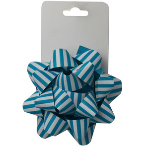 Nœud <span class=keywords><strong>étoile</strong></span> en papier kraft à rayures, pour décoration <span class=keywords><strong>de</strong></span> boîte-cadeau, 8 pièces - Product Image 1