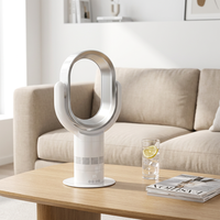 Ventilateur de table numérique électrique sans pales QG-102 pour bureau, école, maison et hôtel - Refroidissement de l'air rotatif à 360°