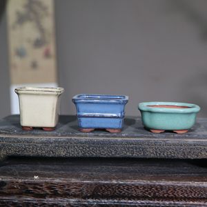 Vaso in Ceramica di Argilla Viola di Yixing Traspirante per <span class=keywords><strong>Bonsai</strong></span> e Piante Grasse, Design Classico Smaltato 5-6cm - Product Image 4