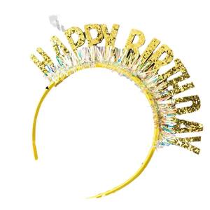 Sombrero de cumpleaños con purpurina, feliz cumpleaños, banda para el cabello DIY, sombreros de fiesta de cumpleaños - Product Image 3