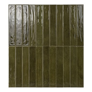 Piastrella Verde Medina 5 X 30 Cm Finitura Lucida Bordi Irregolari - Product Image 2